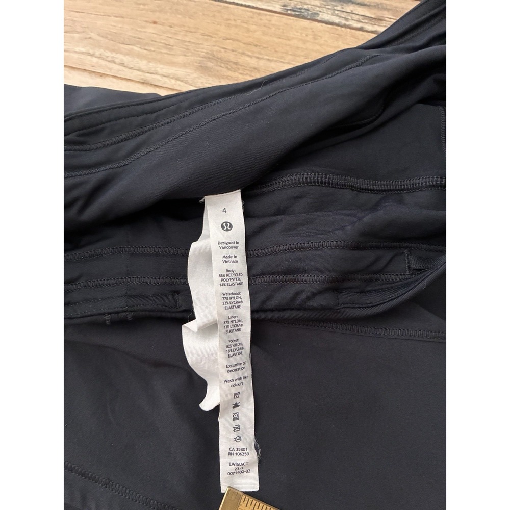 Lululemon Pace Rival Skirt Sz 4 Black Mid Rise Skort Tennis Pickleball Golf - Picture 6 of 8